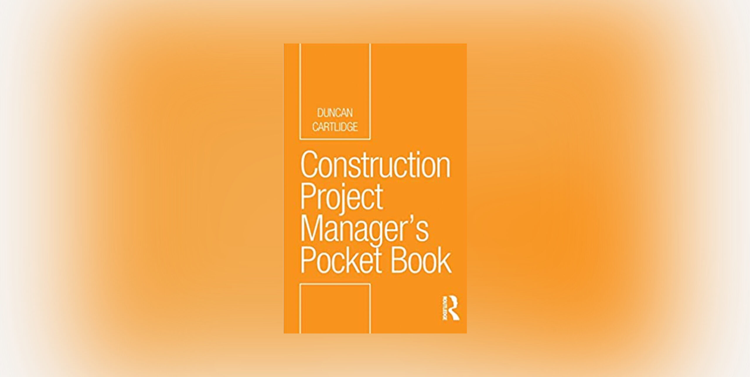Construction pocket book on orange background