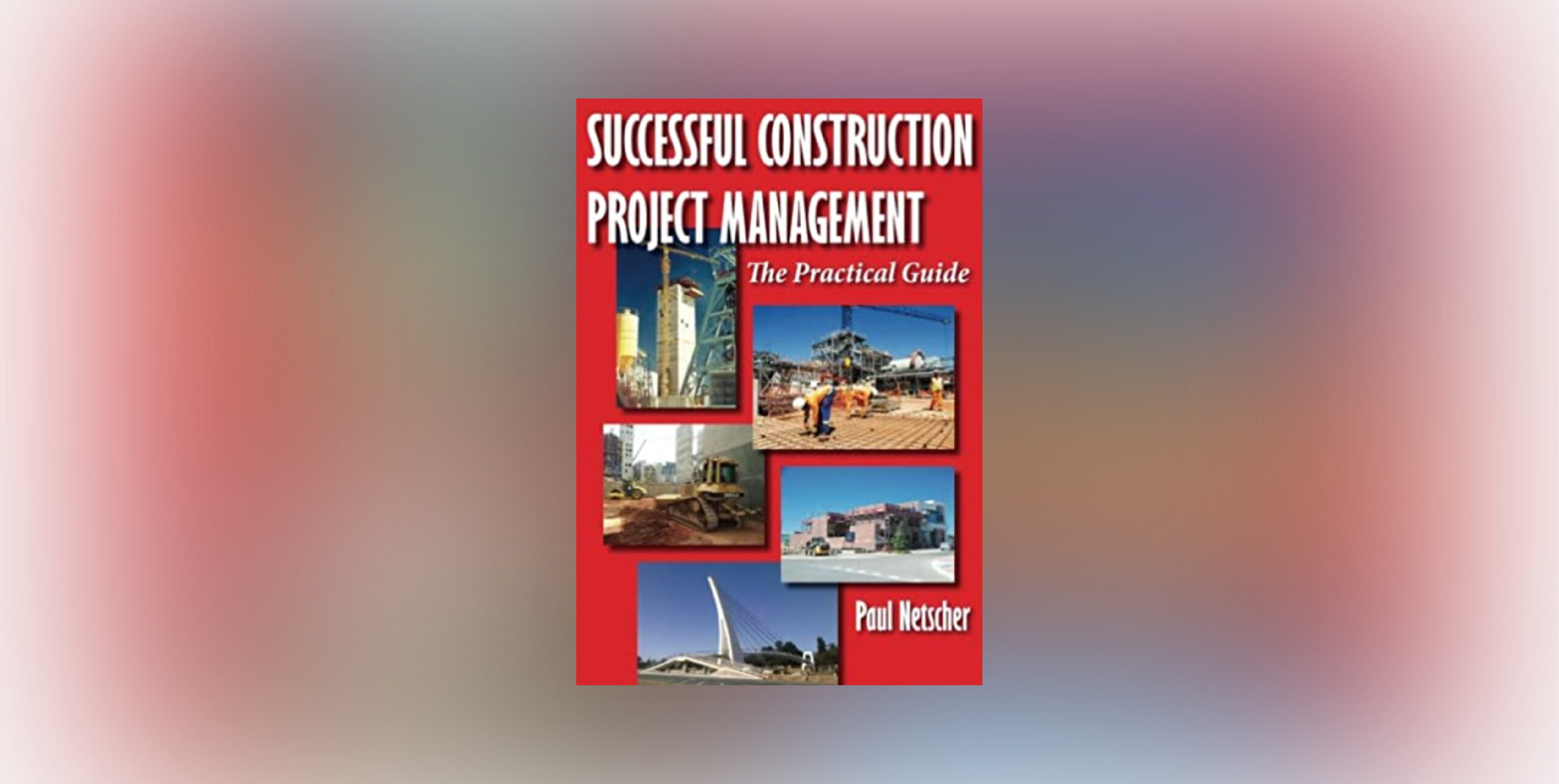 Successful project completion book on red background
